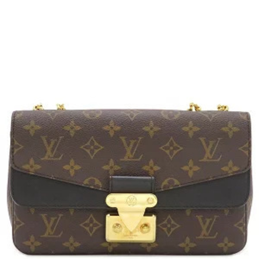 Louis Vuitton Sac Marceau shoulder bag Monogram brown black chain strap